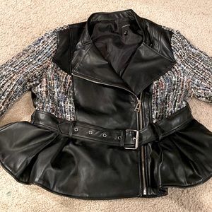 Lane Bryant tweed leather Jacket